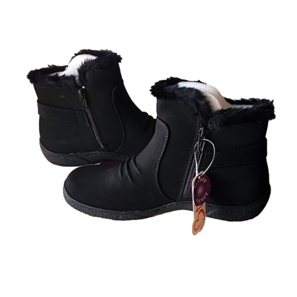 Baretraps Avita Cold-Weather Ankle Booties NIB Size 8 in Black - Picture 3 of 5